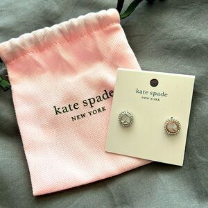 Kate Spade brand, Spot the Spade, stud earrings.